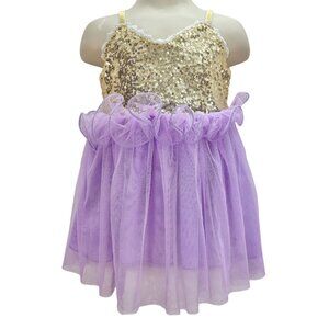 Ewen Fashion Child's Dress Chest 10 Waist 10.5 Length 16 Lavender Tulle Sequin